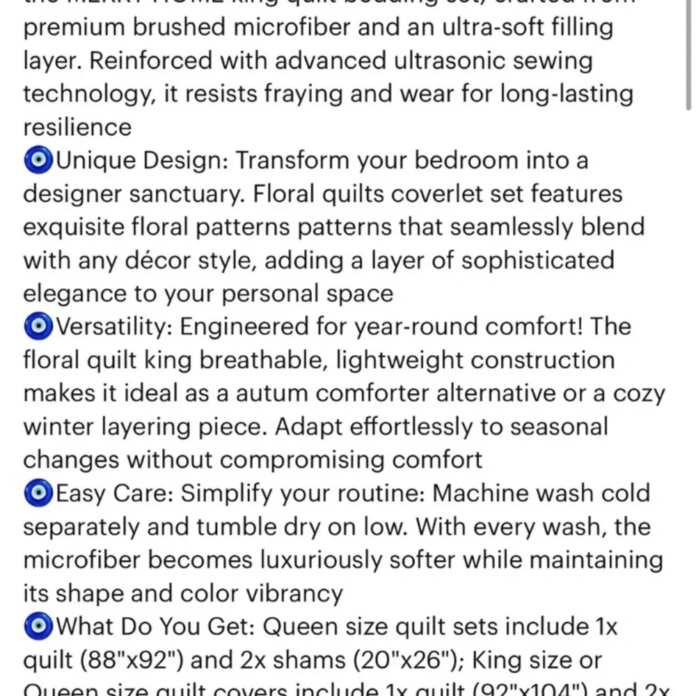Floral Quilt Set Queen Size, Reversible Cotton Quilt Bedding Set